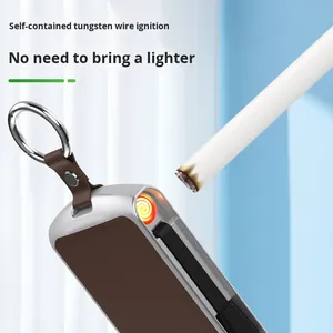 K106 portatile Mini portachiavi Power Bank con doppia linea di emergenza LI-polimero batteria Mini accendisigari doppio cavo di ricarica - Product Image 4