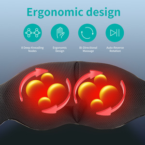 Masseur électrique vibrant chauffant Shiatsu pour le dos et le cou, avec suivi des objets et contrôle du temps, idéal pour le sport et le soulagement de la douleur - Product Image 2