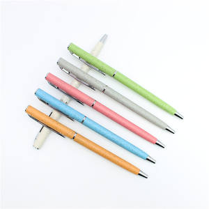 Biodegradable Recyclable Eco Friendly Wheat Straw Promotional Ballpoint <b>Pen</b> with Custom Logo - Product Image 1