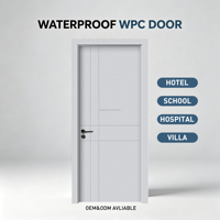 Porte en WPC à finition lisse, imperméable, avec revêtement WPC de 2 mm, certifiée CE pour projets commerciaux en Australie certifiés ISO9001, 45 mm, pour salon et hôpital