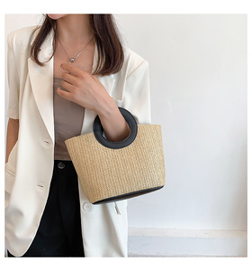 <span class=keywords><strong>Sac</strong></span> à main <span class=keywords><strong>de</strong></span> <span class=keywords><strong>plage</strong></span> Vintage écologique, fourre-tout en paille tissée, <span class=keywords><strong>sac</strong></span> <span class=keywords><strong>de</strong></span> panier à pochettes, produits <span class=keywords><strong>tendance</strong></span> <span class=keywords><strong>2022</strong></span> - Product Image 4