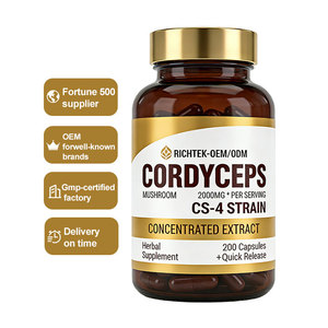 Suplemen Herbal Ekstrak Berkualitas Tinggi 3000mg Kapsul Ekstrak <span class=keywords><strong>Cordyceps</strong></span> Sinensis - Product Image 1