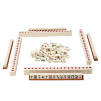 Mahjong miniature en mélamine 20 mm à motif personnalisé, gravure double face/impression UV pour le mahjong américain et cantonais, jeux de société et cadeaux