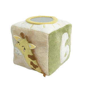 Cube éducatif en peluche douce et écologique pour bébé, <span class=keywords><strong>jouet</strong></span> d'apprentissage des animaux et des chiffres pour le développement précoce des enfants de 5 à 7 ans - Product Image 1