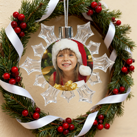 Pendentif de Noël rotatif Topjlh vierge pour sublimation, impression photo personnalisée, décoration suspendue pour sapin de Noël, vente en gros