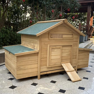 Handgefertigtes Holzhaus für Katzen und Hunde, Modisches Quadratisches Design mit Bedrucktem Muster für Kleine Innen- und Außentiere - Product Image 4