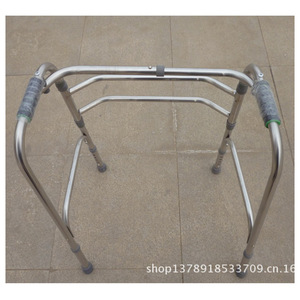 Déambulateur pliable à quatre roues en acier inoxydable pour personnes âgées, dispositif d'exercice de rééducation, plusieurs spécifications - Product Image 5