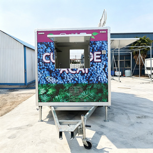 Food Truck <b>Trailer</b> Fully Equipped Mobile Kitchen Truck Coffee <b>Trailer</b> Bakery Snack Cart Churros Van - Product Image 5