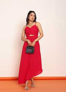 เดรสยาวทรงพลีทเอวเข้ารูป ผ้าเนื้อบางเบา ทรงสวย ใส่สบาย เหมาะสำหรับผู้หญิง - Product Image 5