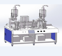 Machine pneumatique semi-automatique de joint de remplissage Cartons de jus Composants de noyau de moteur PLC Produit chimique alimentaire Comprend un scellant de bouchons