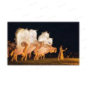 Disfraz de Unicornio Blanco Iluminado, Inflable de PVC, Decoración para Exteriores, Fiestas, Eventos, Desfiles, Globo con Iluminación - Product Image 3
