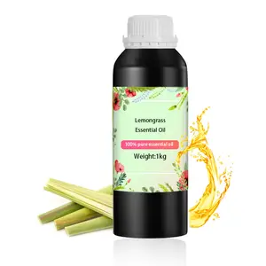 Óleo essencial de capim-limão orgânico de marca própria em massa pura, desodorante natural para cuidados com a pele, perfumaria e meditação, matéria-prima