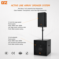 Système de sonorisation professionnel, enceintes Line Array, double subwoofer 12 pouces et 18 pouces pour événements, fêtes et spectacles