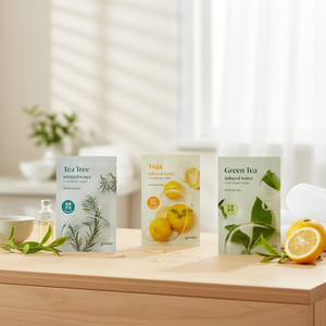 Goodal แผ่นมาส์กแบบอ่อน1จาก3ตัวเลือกต้นชาชาเขียว yuja - Product Image 3
