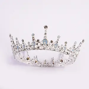 दुल्हन यूरोपीय राजकुमारी Tiaras दौर बारोक तमाशा मुकुट विंटेज पूर्ण क्राउन राजा क्राउन ZGH1076