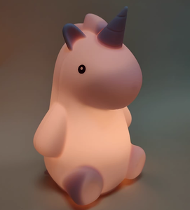 Veilleuse portable en silicone en forme de licorne pour bébés et enfants, lampe de chevet LED rechargeable par USB, douce au toucher et à intensité réglable - Product Image 4