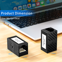 Acoplador RJ45 conector Ethernet adaptador hembra a hembra Cat6 Cat5e Cat5 extensor de Cable en línea para extensión de red