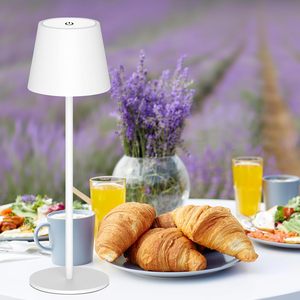 Lampada da Tavolo in Plastica Antela con Controllo Touch LED, 3000K 4000K 5000K, Ricaricabile a Batteria, Paralume Bianco, Design Minimalista - Product Image 5