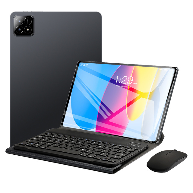 GISENTEC 10 Inch Tablet Large Memory 16+256GB WIFI TF Google Tablet with Sim Card 4g for Word Processing Keyboard Case