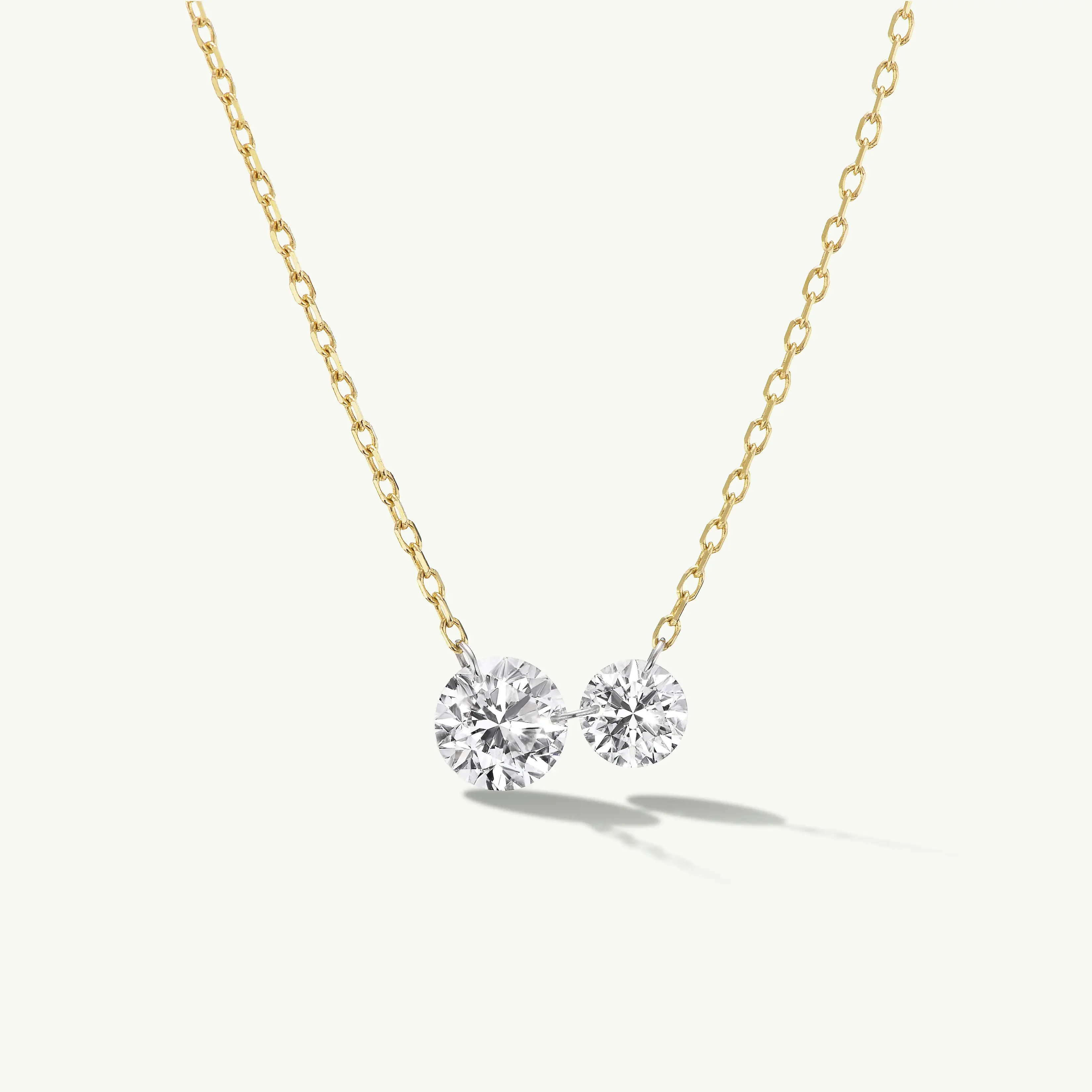 Vlove Elegante Vrouwen Luxe Sleutelbeenketting 14K & 18K Doorboorde Diamanten Tweelingketting