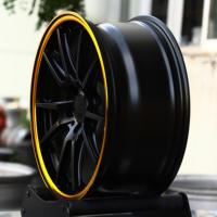 Nouvelles jantes forgées monobloc multi-rayons HTOR Gold Edge Matte Black 5x112/130 ET45/40mm compatibles avec CLE CL pour CLS CLA G-Class