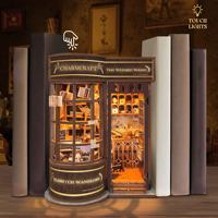 Magasin de baguettes magiques, Académie de magie, baguette magique de Sisyphe, assemblage DIY, petite maison en bois, produits faits à la main, nouveaux ensembles, échelle 1:8