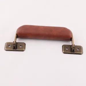 Leather Brown Color Metal Base Plastic Luggage Suitcase Handle