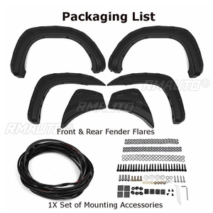 6pcs/set <b>ABS</b> for Pocket Style Striae for Fender Flares for Toyota Tacoma 2012-2015 - Product Image 3