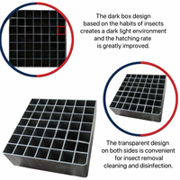 Boîte de pupation pour insectes protéinés, plateau d'élevage spécialisé pour les vers d'orge, grille de pupation, kit d'élevage pratique pour les insectes