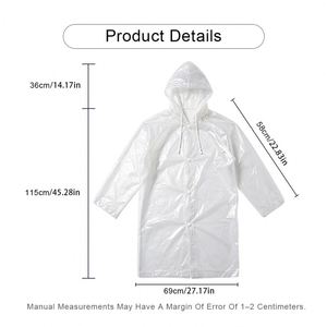 Impermeables portátiles para hombres y mujeres, poncho de emergencia, impermeable de pescador, plástico EVA. - Product Image 3