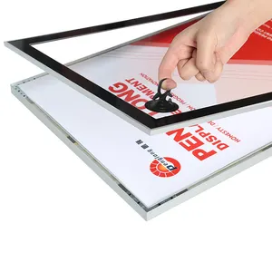 Magnetic Poster Frame Lighting Box Snap Frame A4 LED Display Frame For Shop Promotion