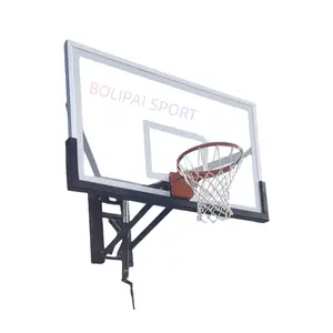 Sistem ring basket dudukan dinding, tinggi 60x36 inci dan 72x42 inci dapat disesuaikan