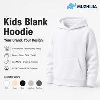 Sweat à capuche vierge pour enfants, 81,5 % coton molletonné, pull uni pour jeunes, prêt pour impression et broderie, faible MOQ, unisexe, personnalisable, OEM, marque privée