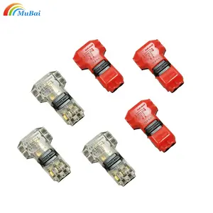 22 Gauge AWG LED Extension Cable Wire Cord No Wire Stripping 3 Way cabl Connectors T Tap Low Voltage 2 Pin Small Wire Connectors