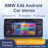 SEMAITU 2Din 7 pouces IPS Android 13 voiture pour lecteur DVD pour BMW E46 1998-2006 pour Bluetooth miroir lien tableau de bord Placement 1 an