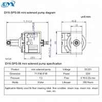 Pompe solénoïde à micro-vibration DYX-SPS-06 0,22 L/min 22 V pour robot de nettoyage de sol domestique, mini pompe à eau solénoïde 12-24 V CC