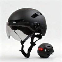 Casque de vélo avec lumière de sécurité arrière, lentille détachable, ajustement confortable, casque de vélo pour adultes pour les trajets sur route