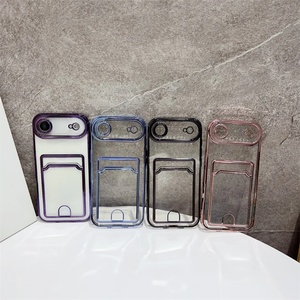 เคสกระเป๋าใส่บัตรแบบนิ่มแฟชั่นสำหรับ iPhone 16 15 14 PLUS 13 12 17 PRO MAX เคสกันกระแทกโปร่งใสสำหรับ iPhone - Product Image 5