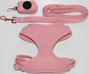 2Goodpups Kit Essentiel pour Chiot avec Porte-Crottes Rembourré Rose, Harnais Anti-Traction pour Grands Reptiles - Harnais et Laisse pour Reptiles, Ensemble de Sacs à Déchets (Grand) - Product Image 1