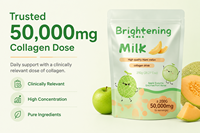 Poudre de collagène et de peptides marins au goût melon 180g OEM pour l'éclat de la peau, le soutien énergétique, la santé immunitaire et digestive