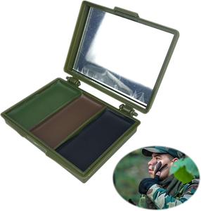 Peinture corporelle camouflage 3 couleurs (vert, marron, noir, chocolat) pour maquillage visage cosplay et chasse - Product Image 1