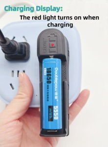 <span class=keywords><strong>Cargador</strong></span> de Batería de Iones de Litio 18650, Muestra Gratis, AC/DC 500MA 4.2V, Una Ranura, con Enchufe US/EU, Potencia de Salida de 2W, para Cámara - Product Image 3