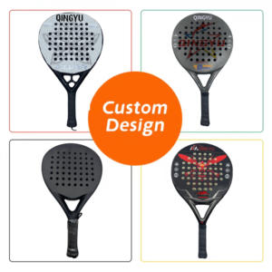 Raquette de tennis à pagaie en fibre de carbone OEM, meilleure vente, Power Lite Pop, raquette de paddleball avec surface de tennis 24K pour tennis de plage - Product Image 4