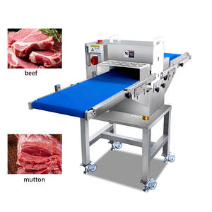 Nouvelle machine à découper les bandes <span class=keywords><strong>de</strong></span> viande Xibao, lame en acier inoxydable, fonctionnement automatique, épaisseur <span class=keywords><strong>de</strong></span> coupe réglable, découpe <span class=keywords><strong>de</strong></span> bandes <span class=keywords><strong>de</strong></span> porc en cubes - Product Image 1