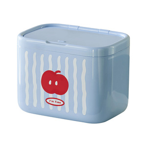 Wall Mounted <b>Storage</b> <b>Box</b> With Lid Sealed Dustproof Dental Floss Organizer For Adults And Kids Pink Sky <b>Blue</b> Rectangle - Product Image 5