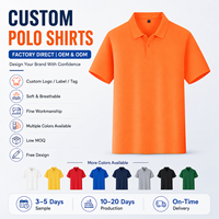 Polo de Golf Personalizado para Hombre, de Algodón, Manga Corta, Corte Ajustado, Liso, con Logotipo Bordado o Impreso