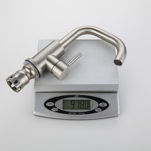 Hemans 304 Stainless Steel Single Handle Basin Faucet Ceramic Valve Core <b>Hot</b> <b>Cold</b> Water Rotating Sink Tap - Product Image 3