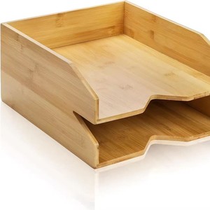 Wooden office <b>desktop</b> <b>shelf</b> for organizing documents, magazines, and stationery; home use for organizing student textbooks and - Product Image 4