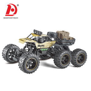 Voiture <span class=keywords><strong>RC</strong></span> tout-terrain 6 roues motrices 2,4 GHz, camion d'escalade télécommandé, carrosserie en alliage, gros pneus, véhicule électrique jouet - Product Image 2