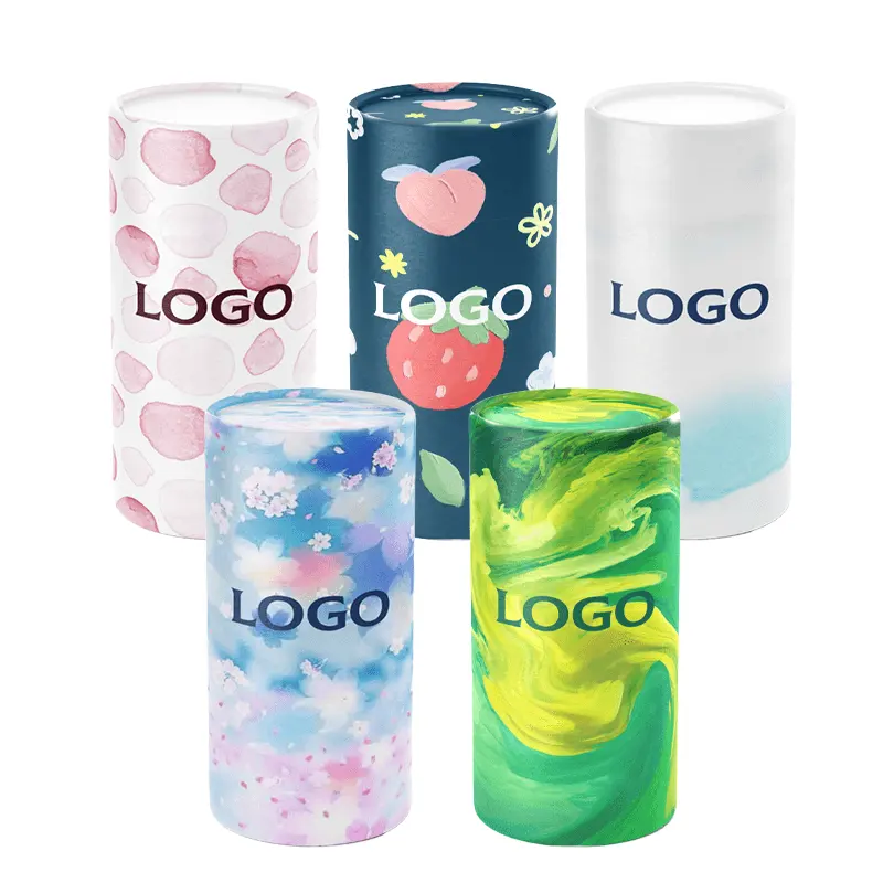 WCX Custom Recyclable Round Tissue Box Cylinder Tube Holder Box Facial Tissue Paper For Car